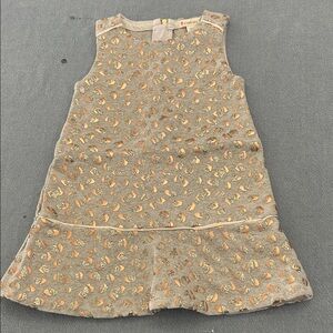 Crewcuts Tan and Gold Casual Kids Dress